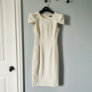 French Connection Ivory/Cream bodycon Dress - fits like a US size 2-4